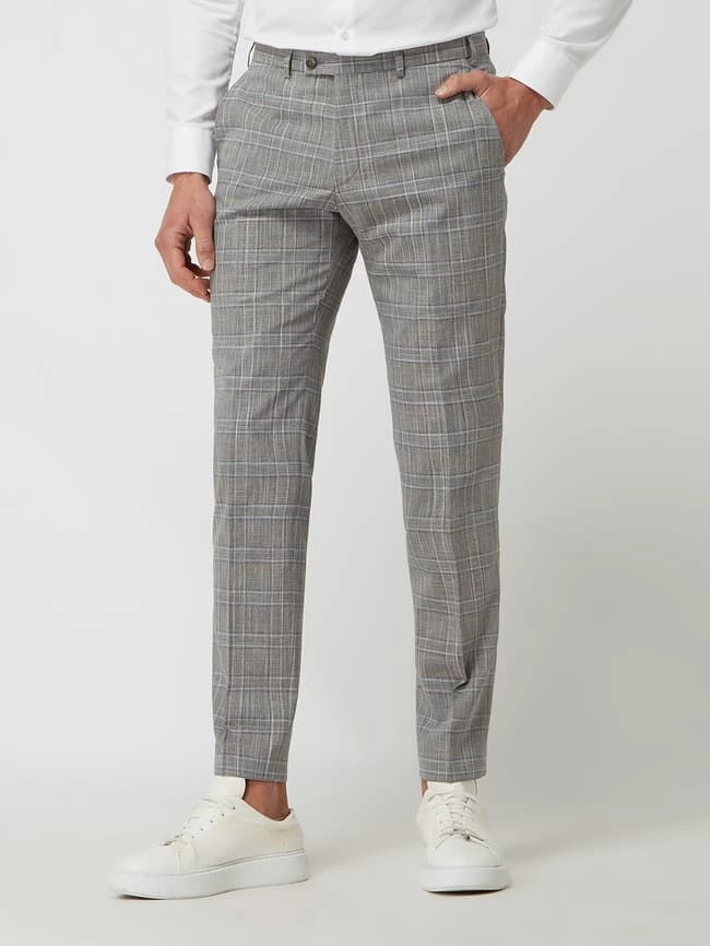 Bestpreis ? DIGEL Slim Fit Anzughose Mit Leinen-Anteil Modell 'Franco' - Mittelgrau ? 4 Bestpreis ? DIGEL Slim Fit Anzughose Mit Leinen-Anteil Modell 'Franco' - Mittelgrau ? – Bild 4