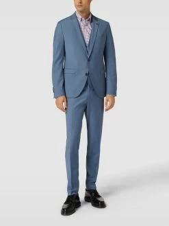 Billig ✨ Cinque Sakko Mit Floraler Anstecknadel Modell 'Monopoli' - Rauchblau ?