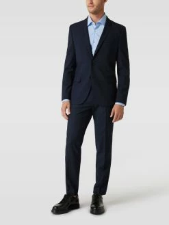 Budget ✨ HUGO Hose Mit Bügelfalten Modell 'Hesten' - Marineblau ?