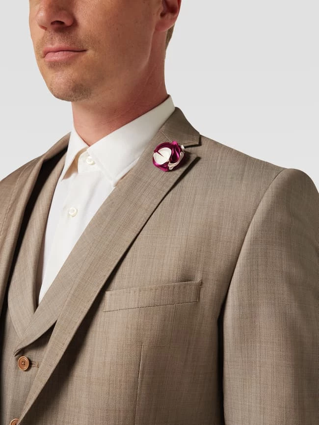 Neu ✔️ CG - Club Of Gents Slim Fit 2-Knopf-Sakko Mit Zier-Detail - Beige ? 3 Neu ✔️ CG - Club Of Gents Slim Fit 2-Knopf-Sakko Mit Zier-Detail - Beige ? – Bild 3