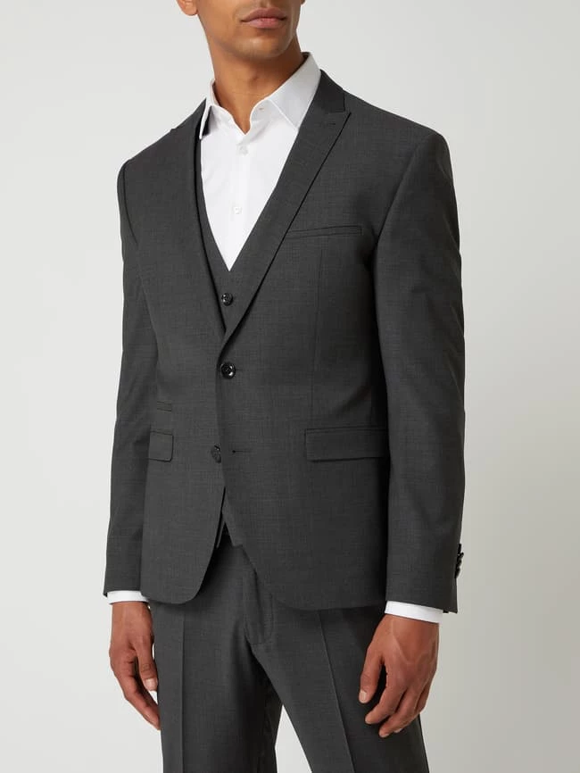 Großhandel ? Cinque Slim Fit 2-Knopf-Sakko Mit Stretch-Anteil Modell 'CiCastello' - 'CIPOWERSTRETCH' - Mittelgrau ✨ 4 Großhandel ? Cinque Slim Fit 2-Knopf-Sakko Mit Stretch-Anteil Modell 'CiCastello' - 'CIPOWERSTRETCH' - Mittelgrau ✨ – Bild 4