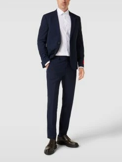 Brandneu ? HUGO Hose Mit Glencheck-Muster Modell 'Hesten' - Marineblau ✔️