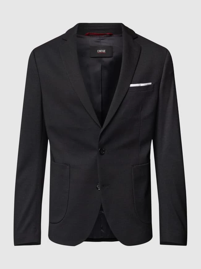 Bester Verkauf ? Cinque Slim Fit 2-Knopf-Sakko Mit Kissing Buttons Modell 'CiDati' - Schwarz ✔️ 2 Bester Verkauf ? Cinque Slim Fit 2-Knopf-Sakko Mit Kissing Buttons Modell 'CiDati' - Schwarz ✔️ – Bild 2