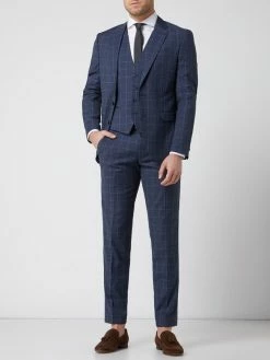 Blitzangebot ? MCNEAL Slim Fit 2-Knopf-Sakko Mit Gitterkaro Modell 'Casper' - Marineblau ?