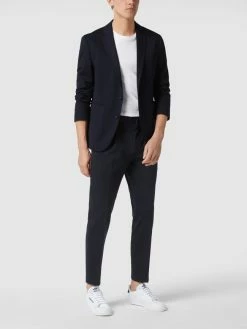 Auslauf ✨ Cinque Slim Fit 2-Knopf-Sakko Aus Jersey Modell 'Cidatini' - Marineblau ?