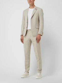 Brandneu ? Atelier Torino Anzughose Mit Leinen-Anteil - Beige ✔️