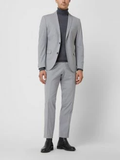 Auslauf ? S.Oliver BLACK LABEL Slim Fit 2-Knopf-Sakko Mit Stretch-Anteil - Hellgrau ⌛