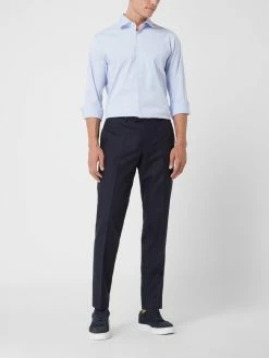 Rabatt ? Hiltl Regular Fit Anzughose Aus Schurwolle Modell 'Piacenza' - Marineblau Meliert ?