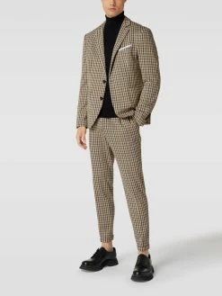 Großhandel ? Cinque Slim Fit Bundfaltenhose Mit Karomuster Modell 'CiSand' - Sand ✨