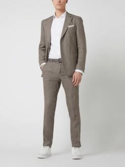 Budget ✨ Carl Gross Modern Fit Anzughose Aus Leinen Modell 'Tomte' - Mittelgrau ✔️