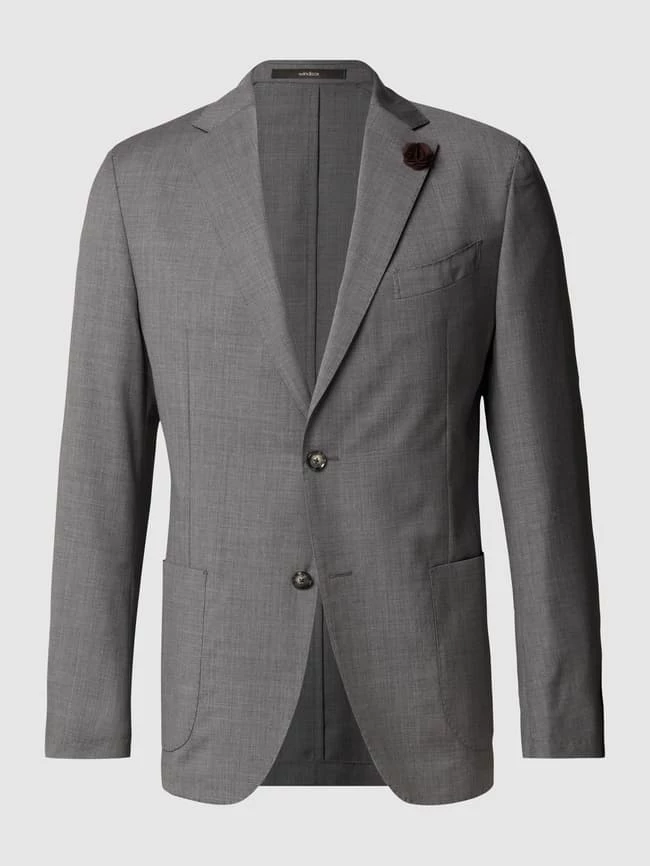 Schlussverkauf ✨ Windsor Shaped Fit 2-Knopf-Sakko Aus Schurwolle Modell 'Travel-W' - Anthrazit ? 2 Schlussverkauf ✨ Windsor Shaped Fit 2-Knopf-Sakko Aus Schurwolle Modell 'Travel-W' - Anthrazit ? – Bild 2