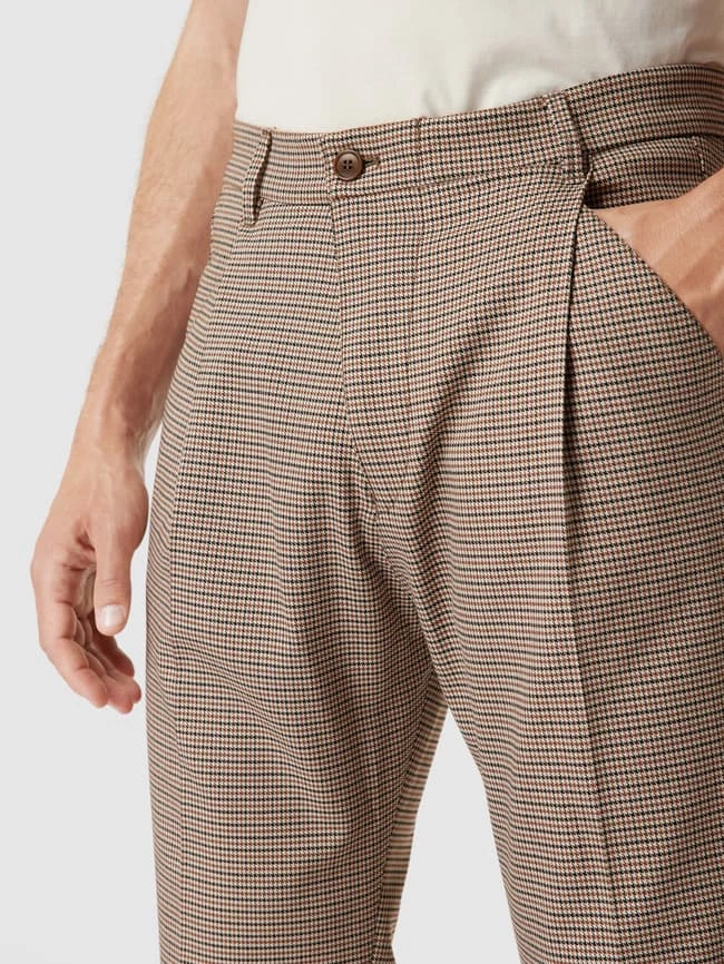 Neu ⌛ Drykorn Anzughose Mit Hahnentrittmuster Modell 'JOAH' - Camel ❤️ 3 Neu ⌛ Drykorn Anzughose Mit Hahnentrittmuster Modell 'JOAH' - Camel ❤️ – Bild 3