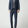Rabatt ? Atelier Torino Slim Fit Anzughose Mit Leinen-Anteil - Marineblau ?