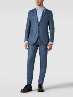 Budget ? CG - Club Of Gents Anzughose Mit Leinen - Blau ?