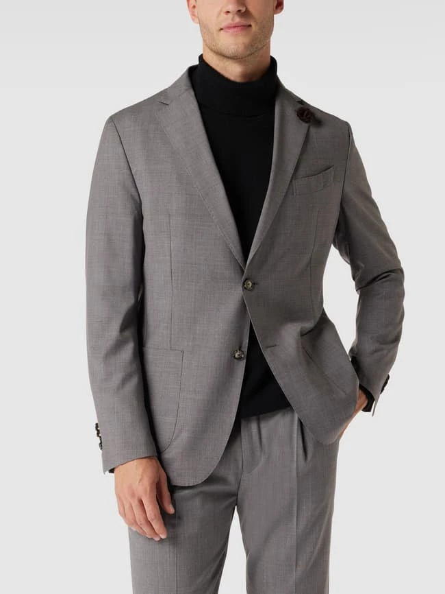 Schlussverkauf ✨ Windsor Shaped Fit 2-Knopf-Sakko Aus Schurwolle Modell 'Travel-W' - Anthrazit ? 4 Schlussverkauf ✨ Windsor Shaped Fit 2-Knopf-Sakko Aus Schurwolle Modell 'Travel-W' - Anthrazit ? – Bild 4