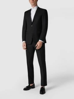 Blitzangebot ? Carl Gross Modern Fit 2-Knopf-Sakko Aus Schurwolle - Schwarz ⌛