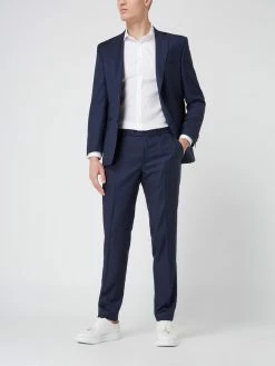 Coupon ? Carl Gross Anzughose Aus Schurwolle Modell 'Stevenson' - Marineblau ?