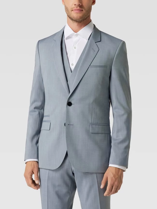 Bester Verkauf ? HUGO Extra Slim Fit Anzug Mit Strukturmuster Modell 'Arti / Hesten' - Rauchblau ? 4 Bester Verkauf ? HUGO Extra Slim Fit Anzug Mit Strukturmuster Modell 'Arti / Hesten' - Rauchblau ? – Bild 4