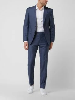 Bestes Angebot ? Carl Gross Modern Fit 2-Knopf-Sakko Aus Schurwolle Modell 'Steven' - Rauchblau ✔️