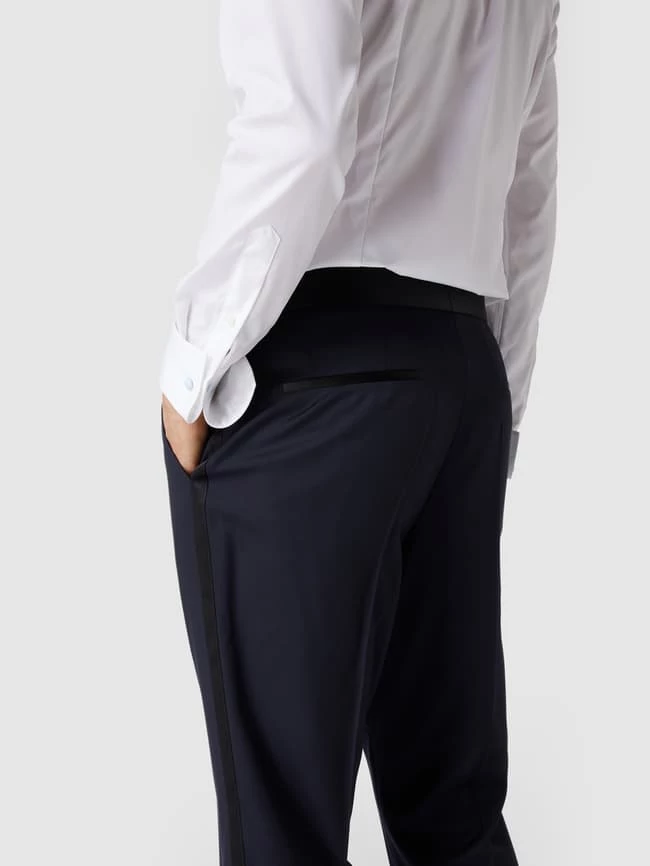 Auslauf ? BOSS Slim Fit Anzughose Mit Kontraststreifen - Marineblau ? 3 Auslauf ? BOSS Slim Fit Anzughose Mit Kontraststreifen - Marineblau ? – Bild 3