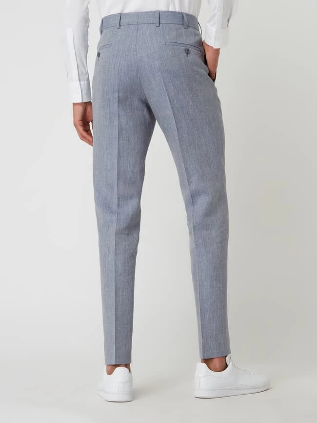 Billig ? Atelier Torino Slim Fit Anzughose Aus Leinen-Schurwoll-Mix Modell 'Cane' - Bleu ? 5 Billig ? Atelier Torino Slim Fit Anzughose Aus Leinen-Schurwoll-Mix Modell 'Cane' - Bleu ? – Bild 5