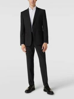 Auslauf ? BOSS 2-Knopf-Sakko Mit Kissing Buttons Modell 'Huge' - Schwarz ?