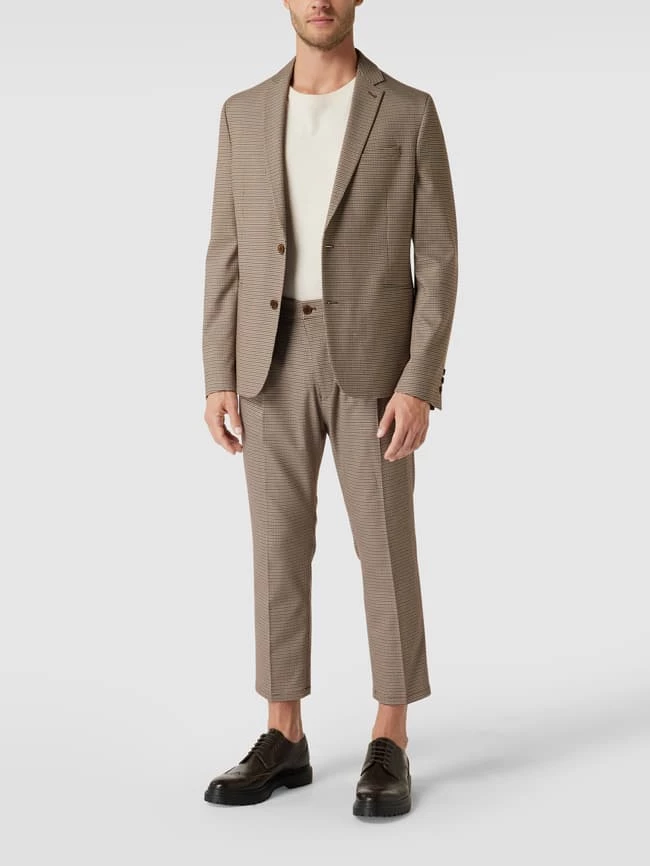 Neu ⌛ Drykorn Anzughose Mit Hahnentrittmuster Modell 'JOAH' - Camel ❤️ 1 Neu ⌛ Drykorn Anzughose Mit Hahnentrittmuster Modell 'JOAH' - Camel ❤️