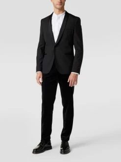 Coupon ? BOSS Slim Fit Anzughose Mit Kontrastbesatz - Schwarz ?