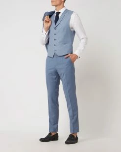 Brandneu ? CG - Club Of Gents Weste Aus Reiner Schurwolle - YOUR OWN PARTY By CG – CLUB Of GENTS - Hellblau ?