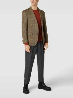 Schlussverkauf ❤️ Carl Gross 2-Knopf-Sakko Mit Zickzack-Muster Modell 'Theo' - Beige ?