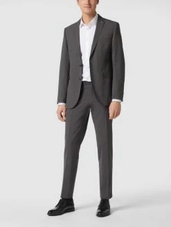 Bestpreis ? CG - Club Of Gents Slim Fit 2-Knopf-Sakko Mit Pattentaschen Modell 'Caden' - Dunkelgrau ⭐