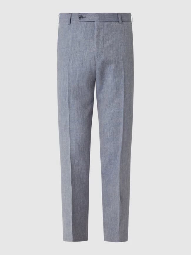Billig ? Atelier Torino Slim Fit Anzughose Aus Leinen-Schurwoll-Mix Modell 'Cane' - Bleu ? 2 Billig ? Atelier Torino Slim Fit Anzughose Aus Leinen-Schurwoll-Mix Modell 'Cane' - Bleu ? – Bild 2