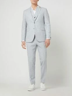 Budget ? CG - Club Of Gents Slim Fit Anzughose Mit Leinen-Anteil Modell 'Paco' - Hellblau ?