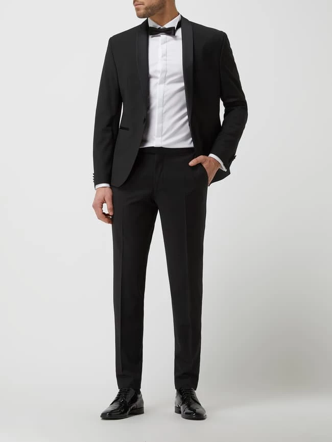 Besorgen ⭐ Cinque Super Slim Fit Smokinghose Mit Schurwoll-Anteil Modell 'Cifestivo' - Schwarz ❤️ 1 Besorgen ⭐ Cinque Super Slim Fit Smokinghose Mit Schurwoll-Anteil Modell 'Cifestivo' - Schwarz ❤️
