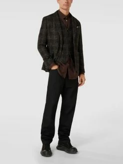 Großhandel ❤️ CG - Club Of Gents Weste Mit Label-Detail Modell 'Mosley' - Dunkelbraun ?