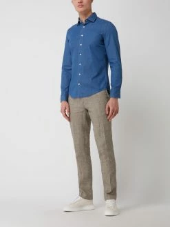 Blitzangebot ? Carl Gross Anzughose Aus Leinen Modell 'Tomte' - Mittelbraun ⭐